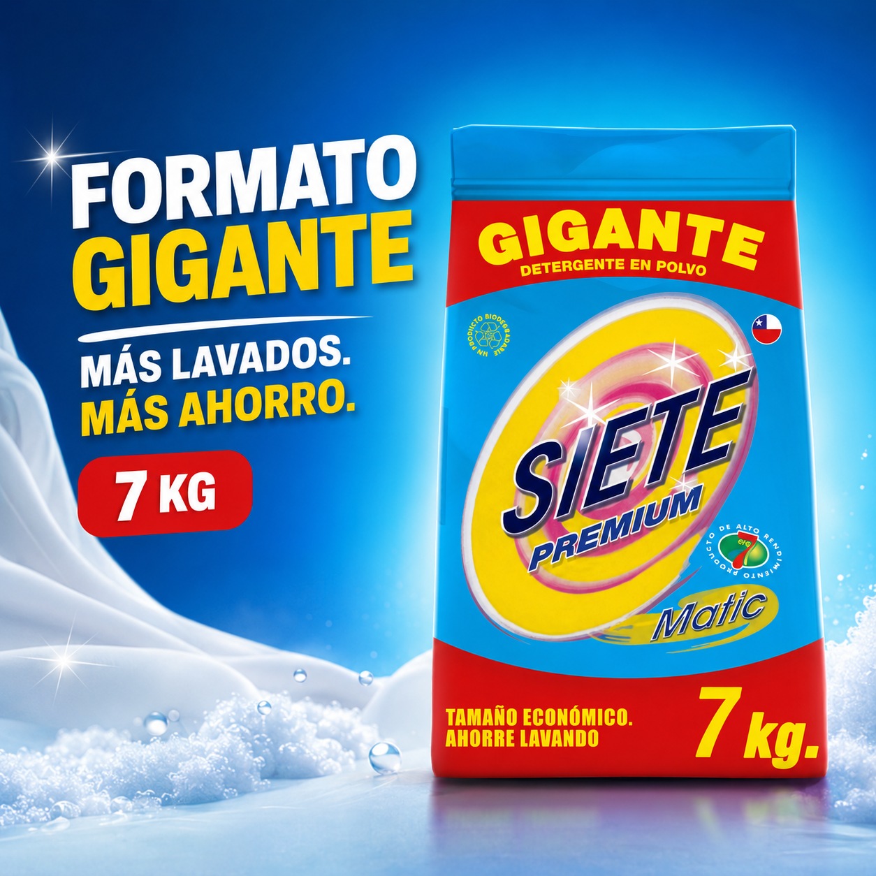Siete Premium 7 kg, formato gigante